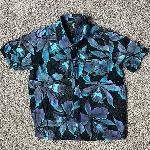 Volcom kids button down Short Sleeve Shirt